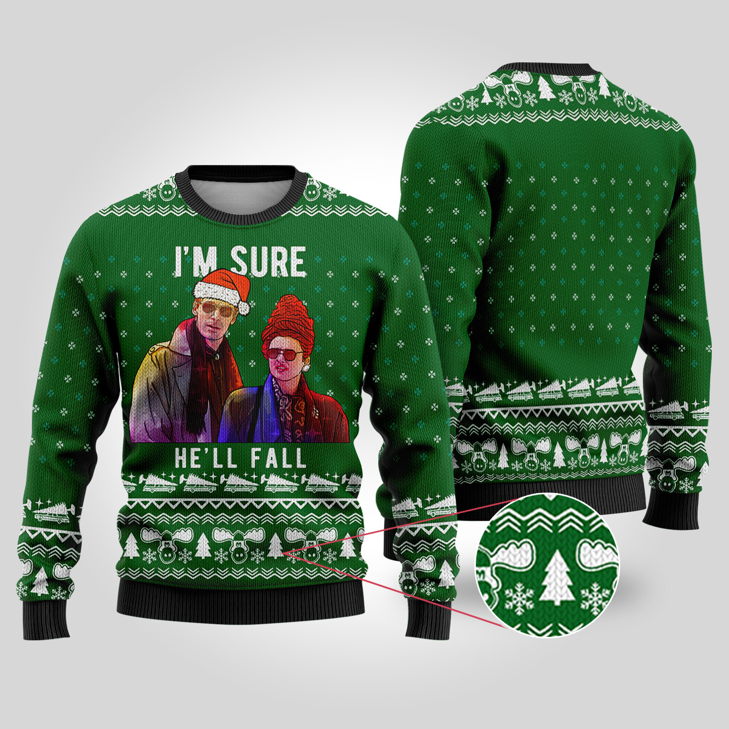 Sure Hell Fall National Lampoon Forest Green Christmas Sweater Merry Christmas Sweatshirt for Holiday Fun