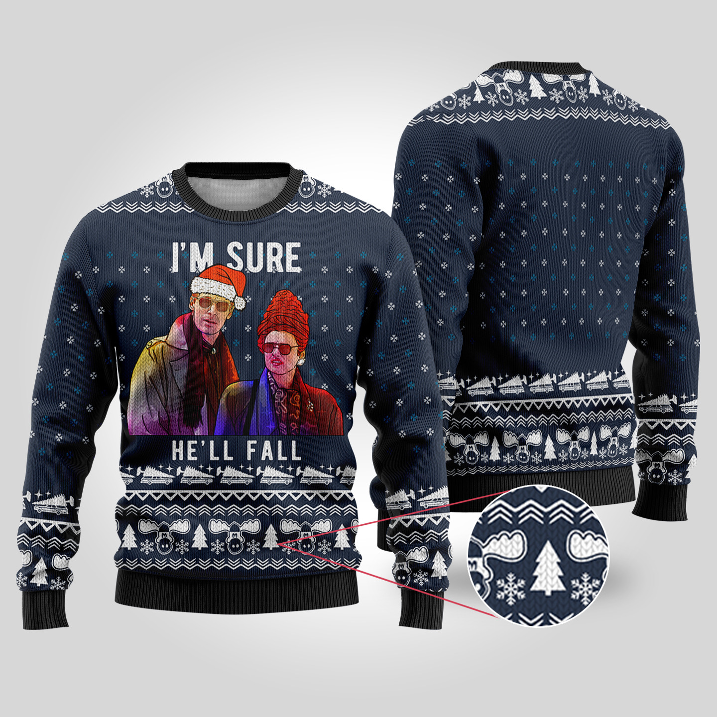 Sure Hell Fall National Lampoon Navy Christmas Sweater Perfect Holiday Gift Merch for Sweater Lovers