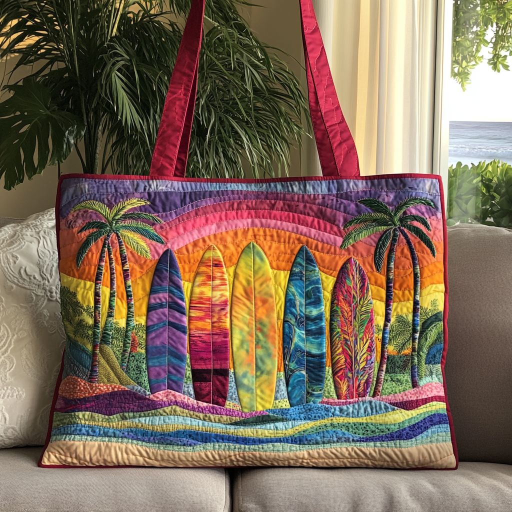 Surf Dreams Quilted Tote Bag Beach Gifts For Her