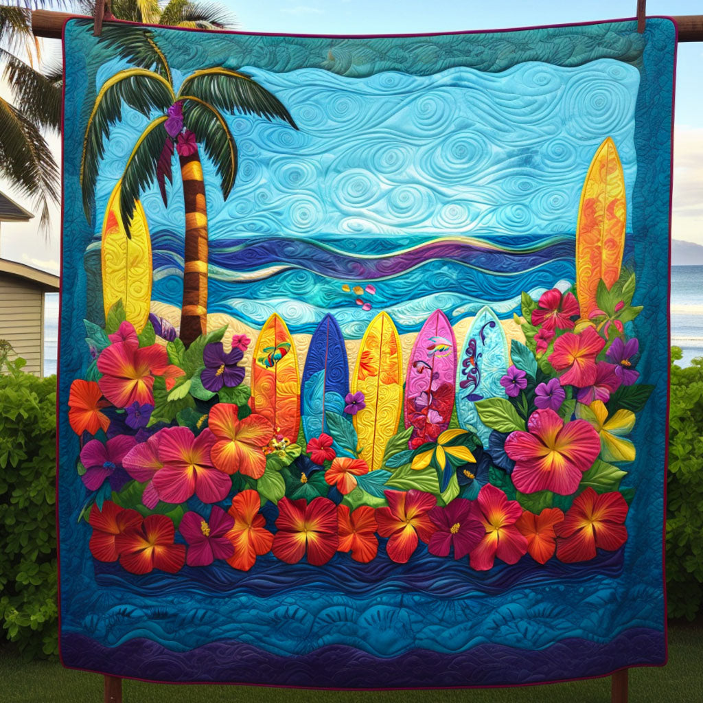 Surf Up Quilted Blanket Best Throw Blanket Good Gifts For Surfers