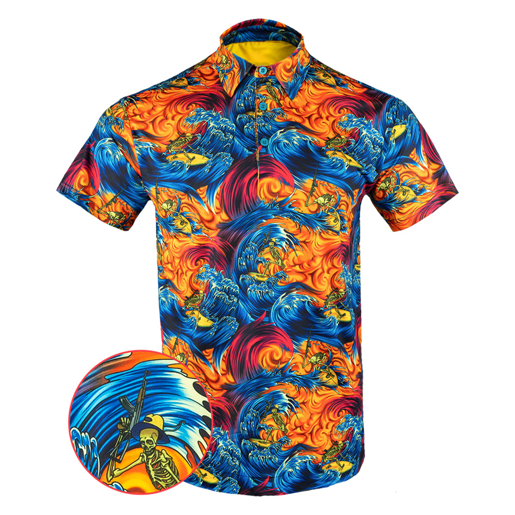Surfs Up Polo Shirt Skeleton And Gun Tactical Polo Shirt Christmas Present Ideas For Dad Surfs Up Polo Shirt Skeleton And Gun Tactical Polo Shirt Christmas Present Ideas For Dad