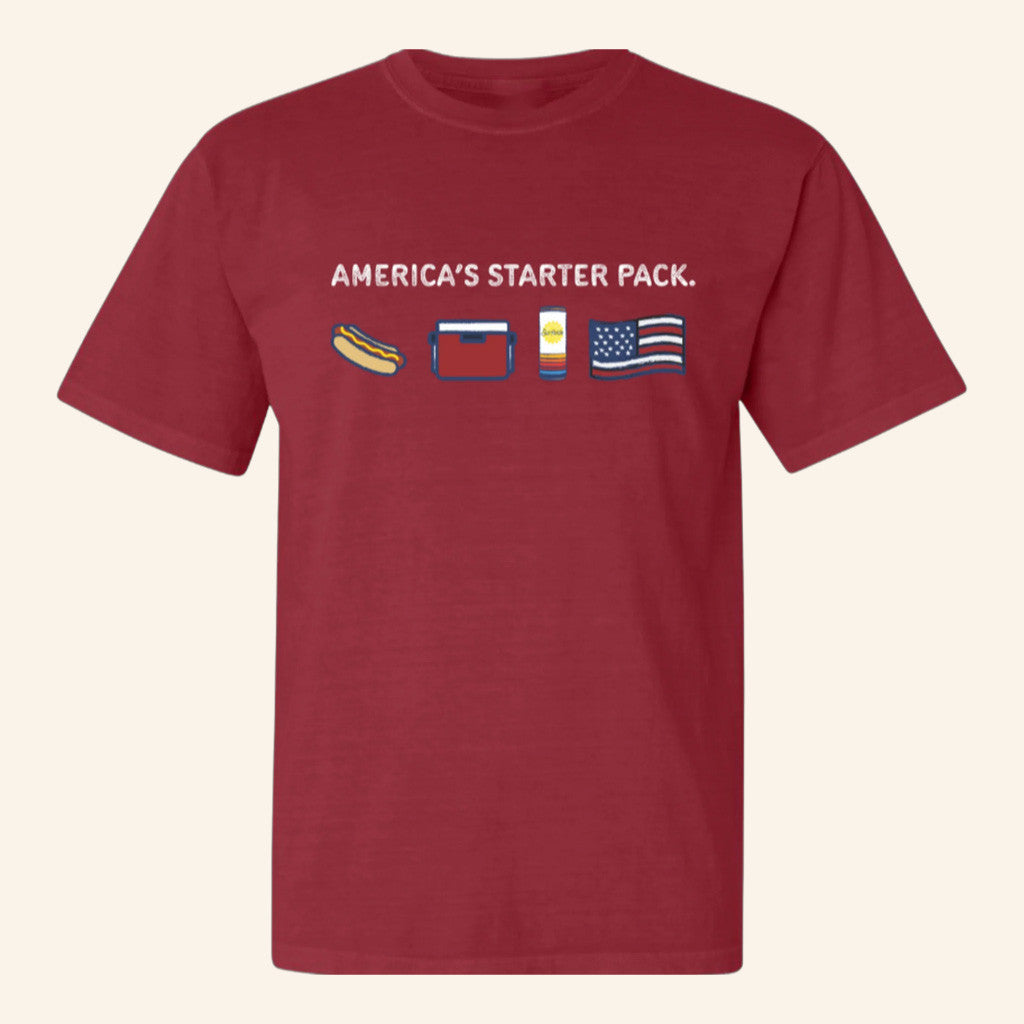 Surfside Merch Red Surfside America's Starter Pack T-Shirt Gifts For Dad Surfside Merch Red Surfside America's Starter Pack T-Shirt Gifts For Dad