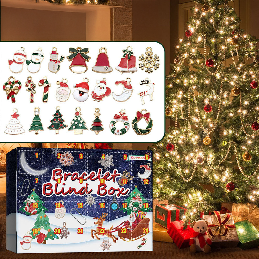 Surprise Bracelet Box Advent Calendar Christmas Decor Xmas Countdown Gifts For Family