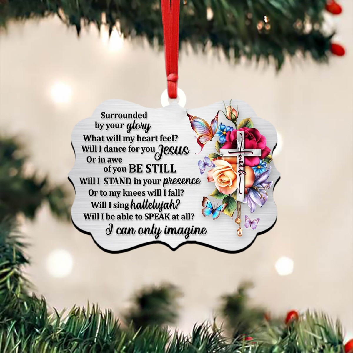 Surrounded By Your Glory Ornament Faith Based Christmas Ornaments 2024