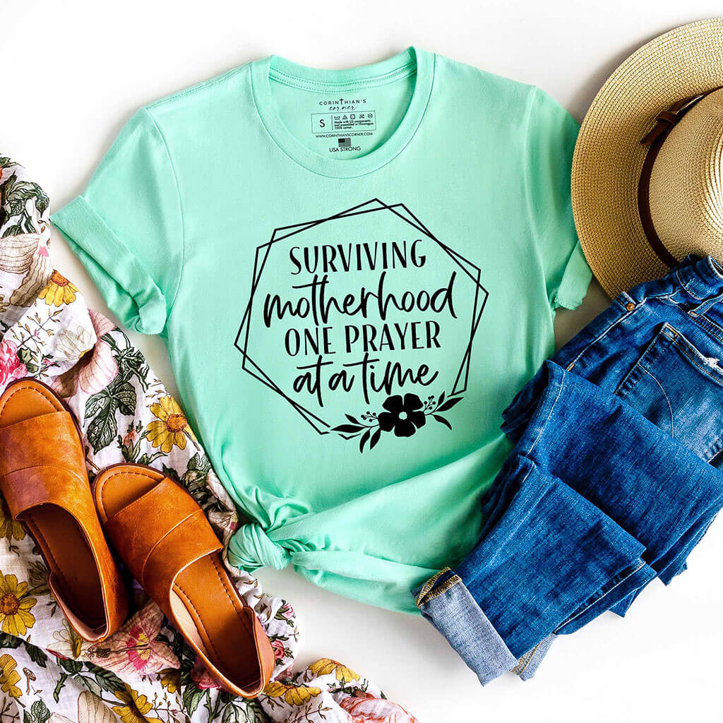 Surviving Motherhood Shirt Christian Gifts For Women