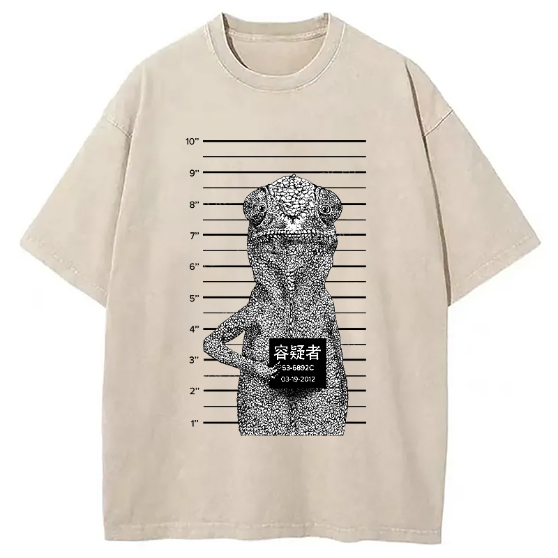 Suspect Lizard Washed T-Shirt Casual Vintage Everyday Look Gifts For Brother