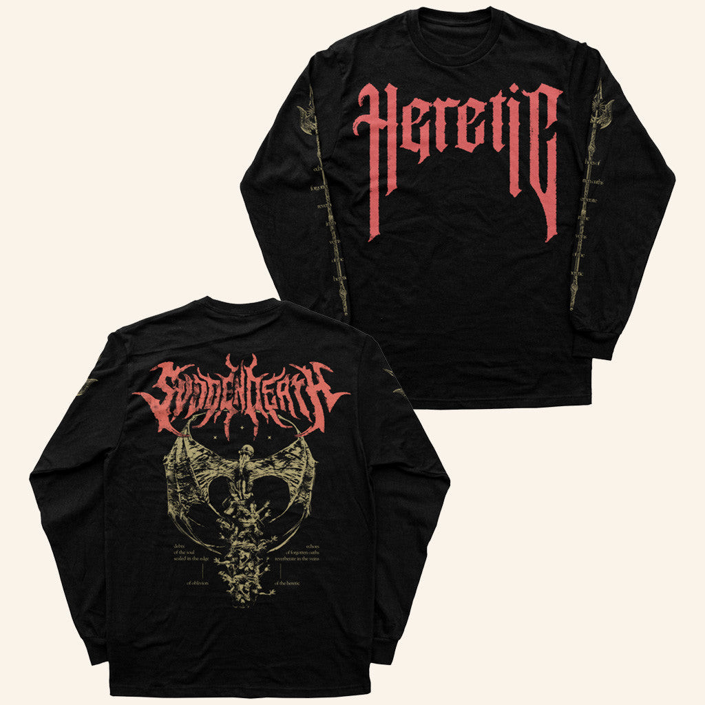Svdden Death Merch Heretic Long Sleeve T-Shirt Present For Husband Svdden Death Merch Heretic Long Sleeve T-Shirt Present For Husband