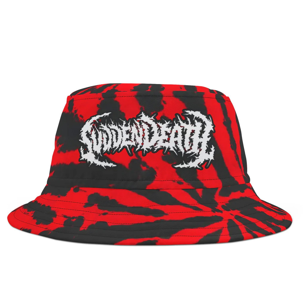 SVDDEN DEATH Merch Marauda And Svdden Death Red Black Tie Dye Bucket Hat EDM Hat Friends Gifts