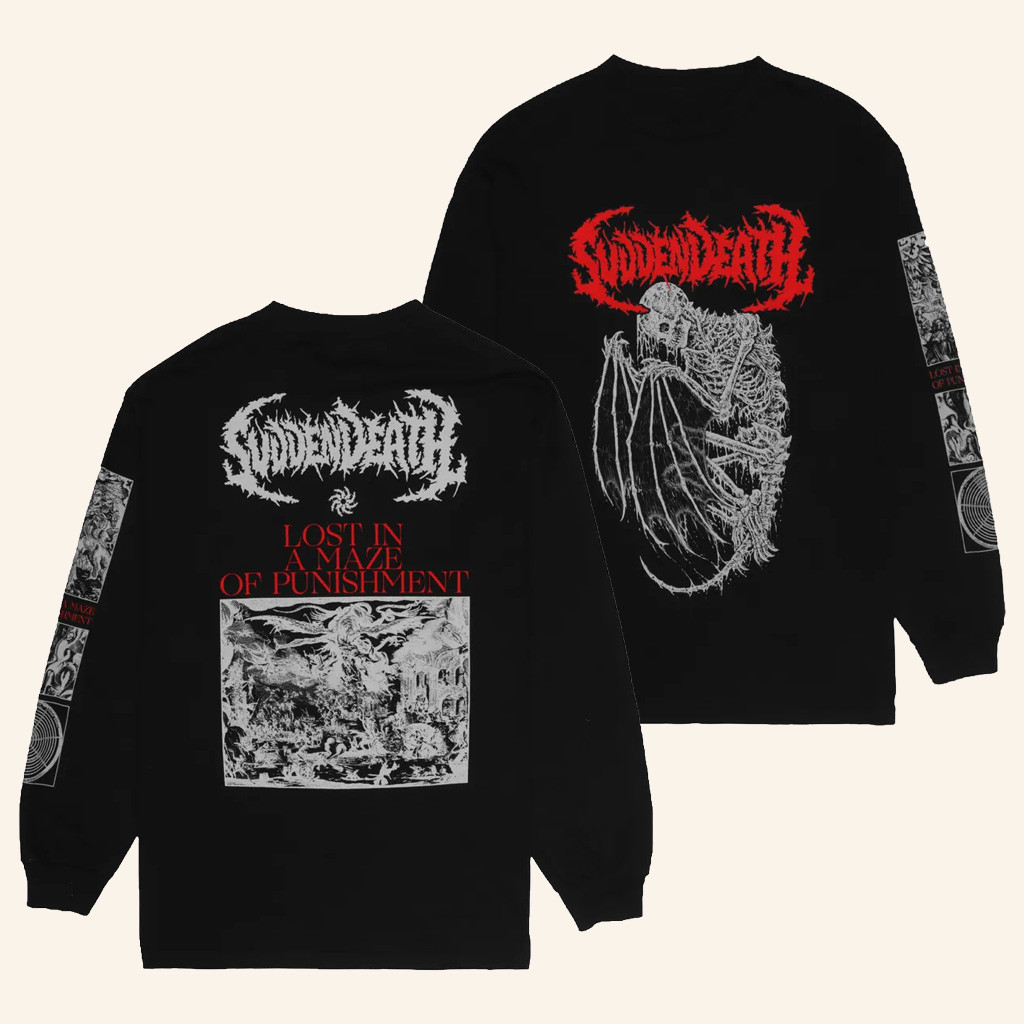Svdden Death Merch Maze Of Punishment Long Sleeve Shirt Gifts For Music Fans