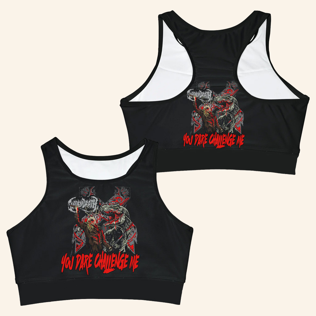 SVDDEN DEATH Merch Svdden Death Excison Sports Bra You Dare Challenge Me Bikini Gifts For Her