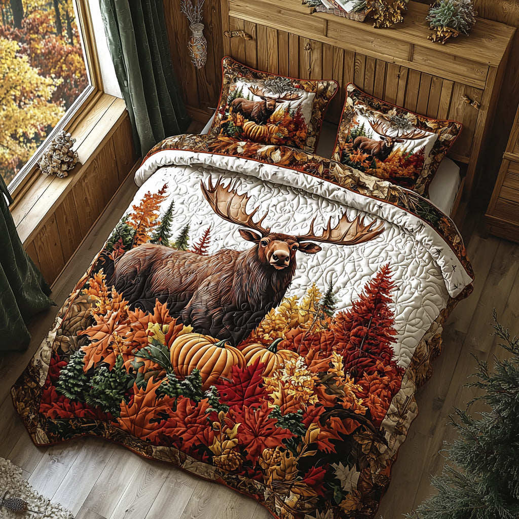 Sweater Moose Quilted Bedding Set Cool Bedroom Decor Best Deer Gifts For Christmas