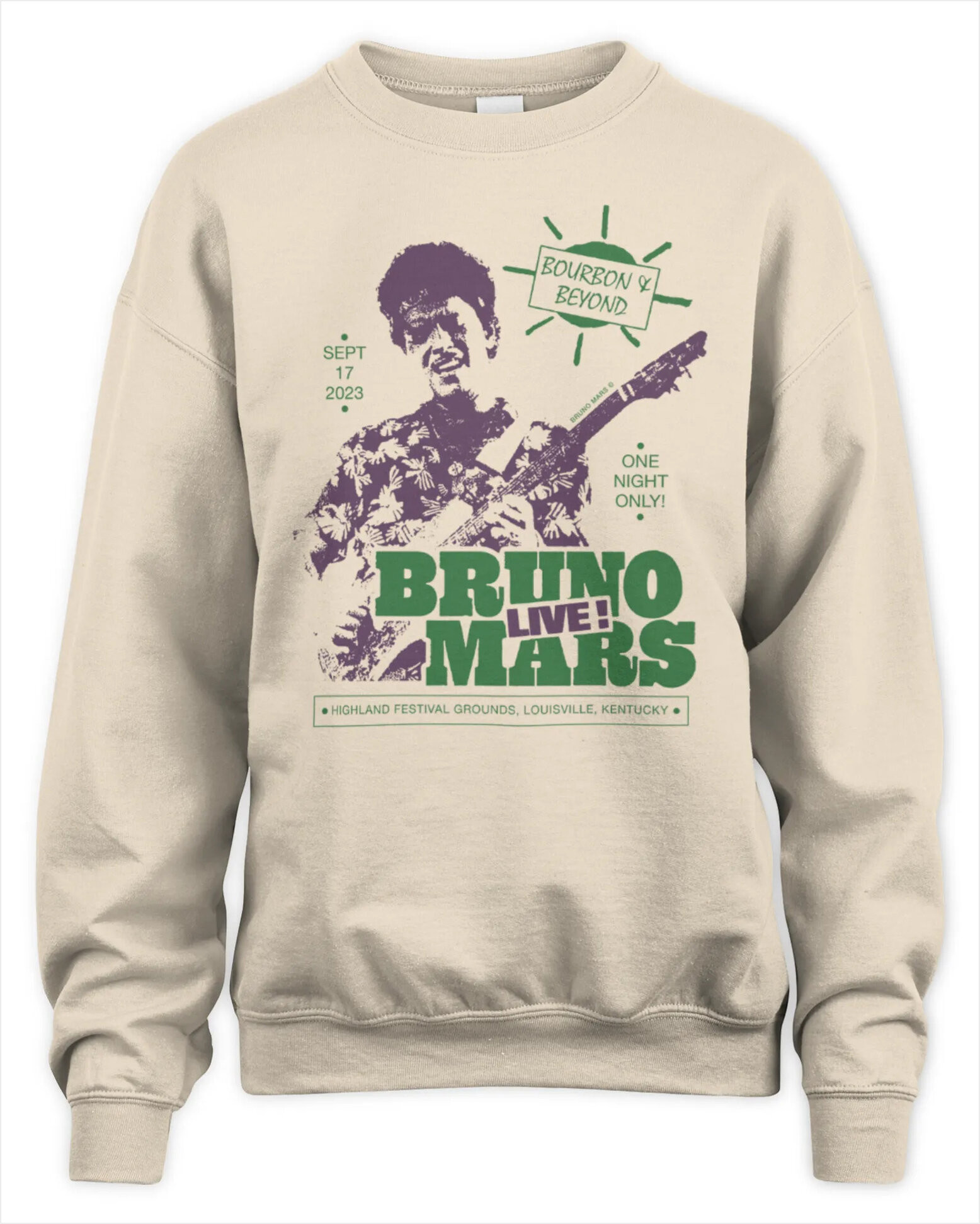 Sweatshirt Bruno Mars Live! Bourbon & Beyond Official, Premium Sweaer Gifts For Friends Trendy Merch Sweatshirt Bruno Mars Live! Bourbon & Beyond Official, Premium Sweaer Gifts For Friends Trendy Merch