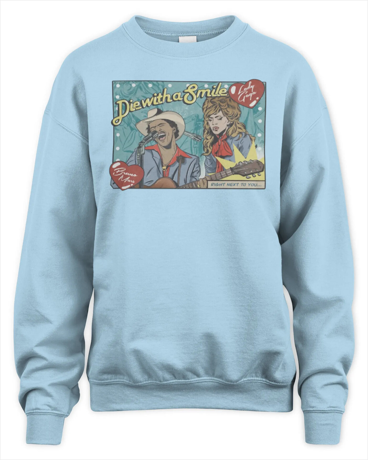 Sweatshirt Lady Gaga And Bruno Mars We Will Die With A Smile Premium Sweaer Gifts For Fans