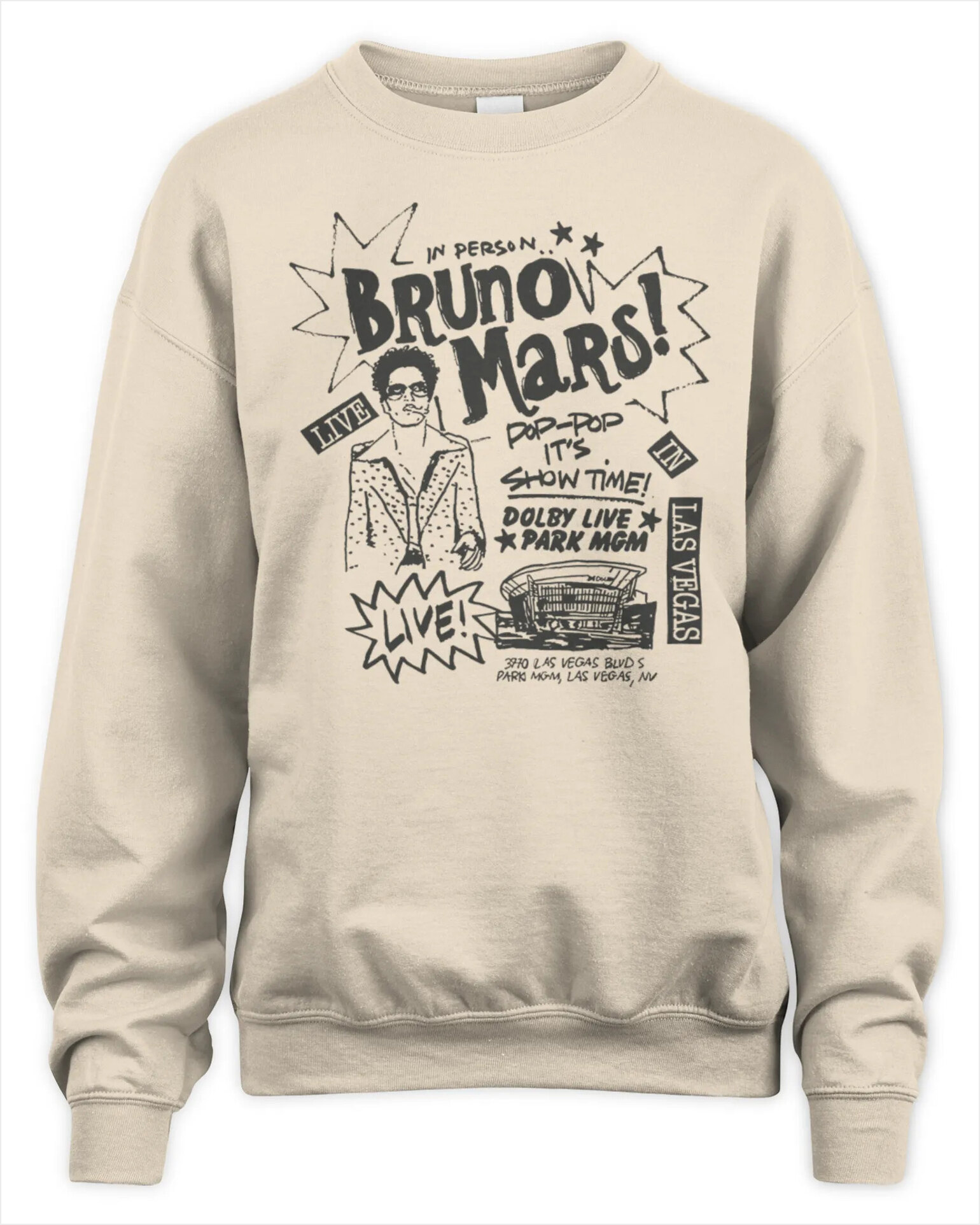 Sweatshirt Official Bruno Mars Live, Premium Sweaer Gifts For Her Merch Clothing