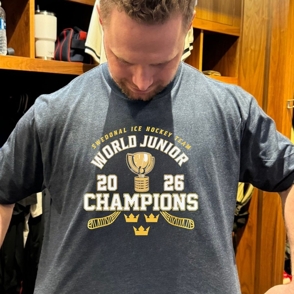 Sweden Men's National Ice Hockey Team 2026 Iihf World Junior Champions Shirt