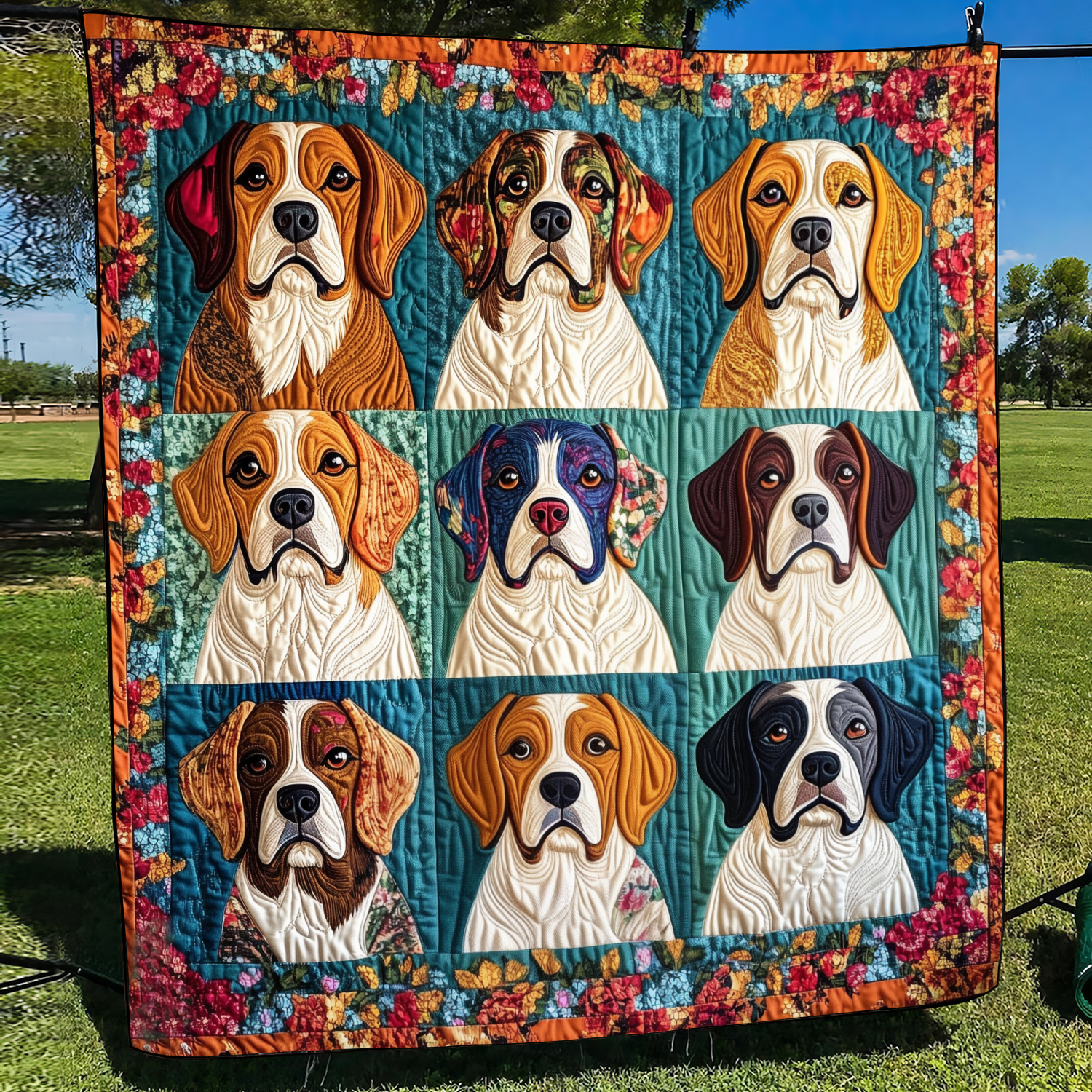 Sweet Beagle Quilted Blanket Cute Blankets For Bed