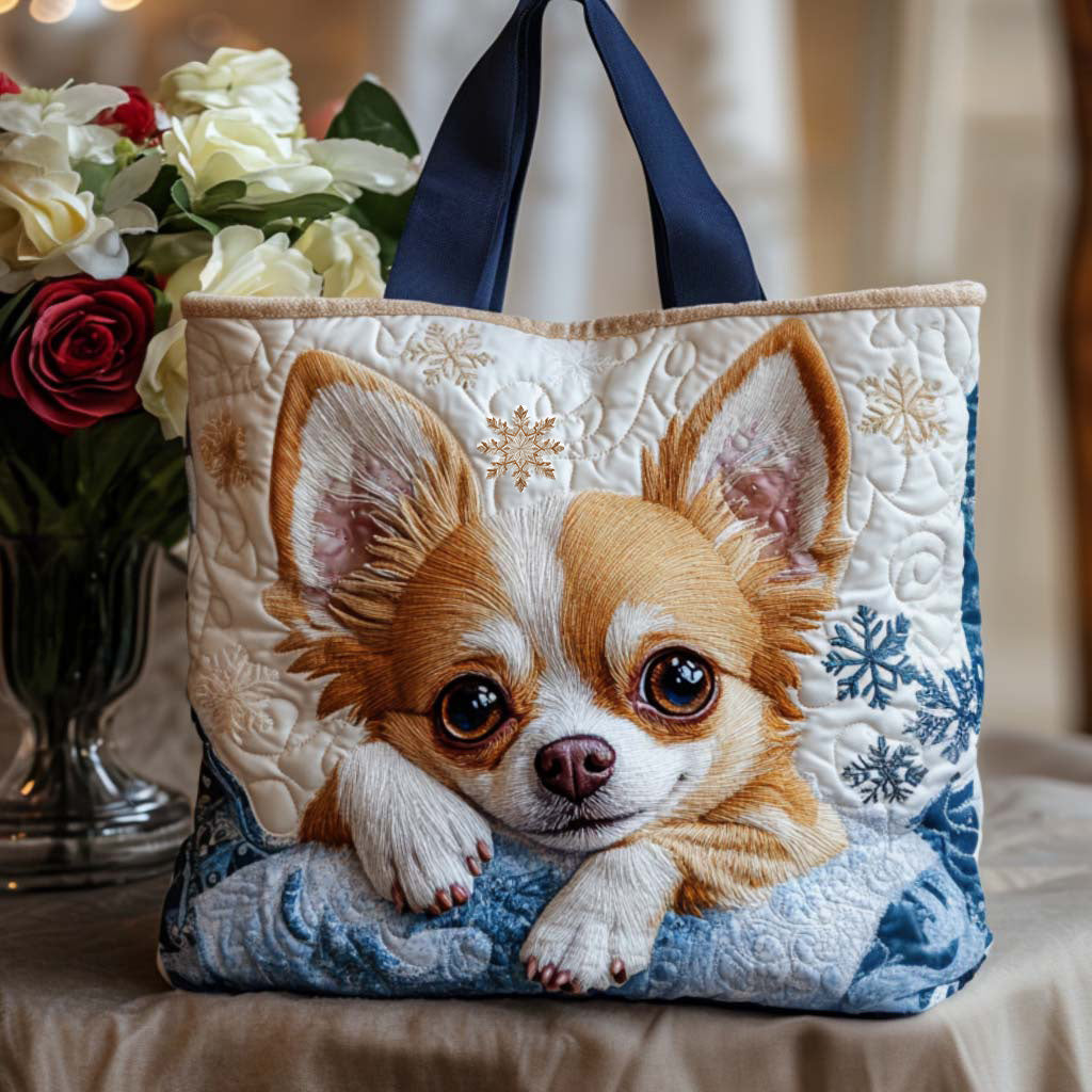 Sweet Chihuahua Quilted Tote Bag Best Presents For Dog Owners