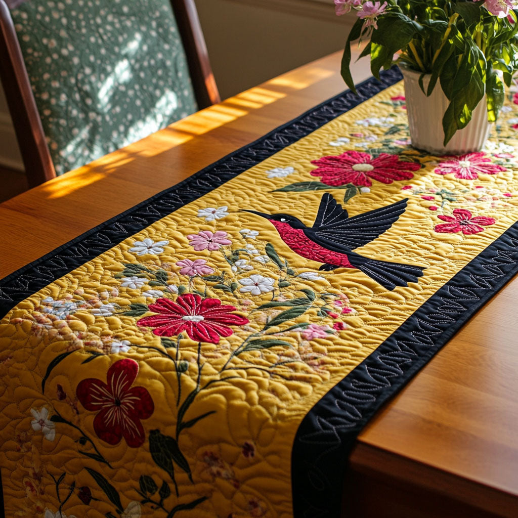 Sweet Flutter Quilted Table Runner Kitchen Table Decor Ideas Great Hummingbird Themed Gifts