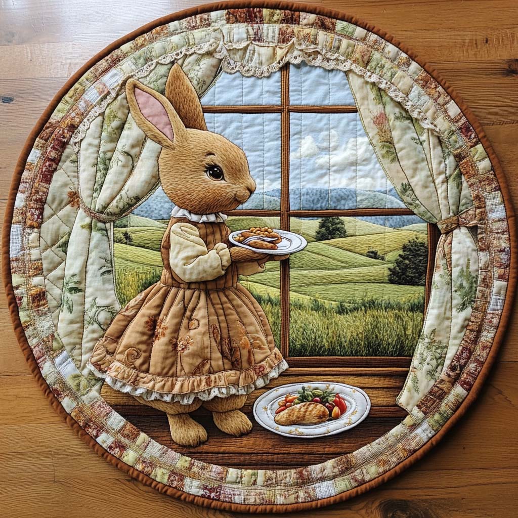 Sweet Hop Quilted Round Mat Foyer Decor Ideas Christmas Presents For Rabbits