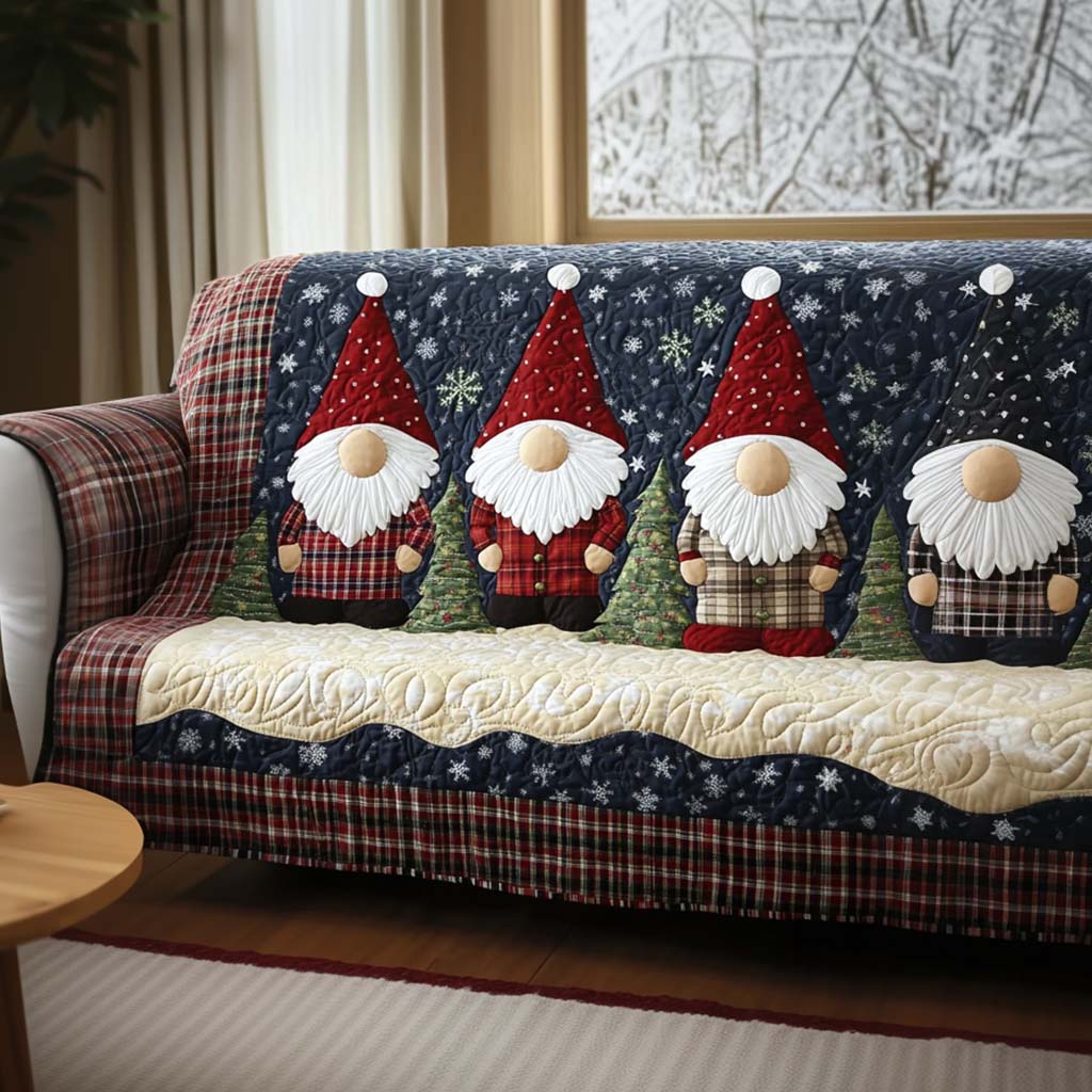 Sweet Moments Quilted Sofa Cover Holiday Living Decorations Family Presents