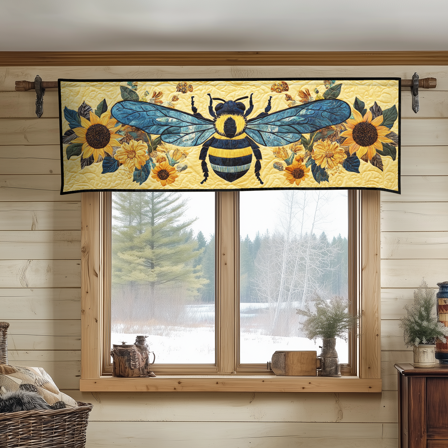 Sweet Nectar Quilted Valance Outdoor Decor Bee Present Ideas