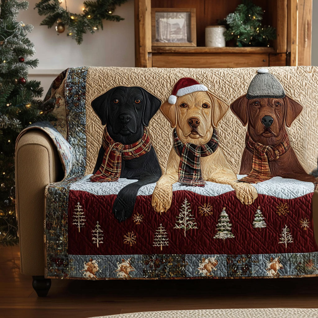 Sweet Retriever Quilted Sofa Cover Christmas Sofa Cover Presents For Dog Owners