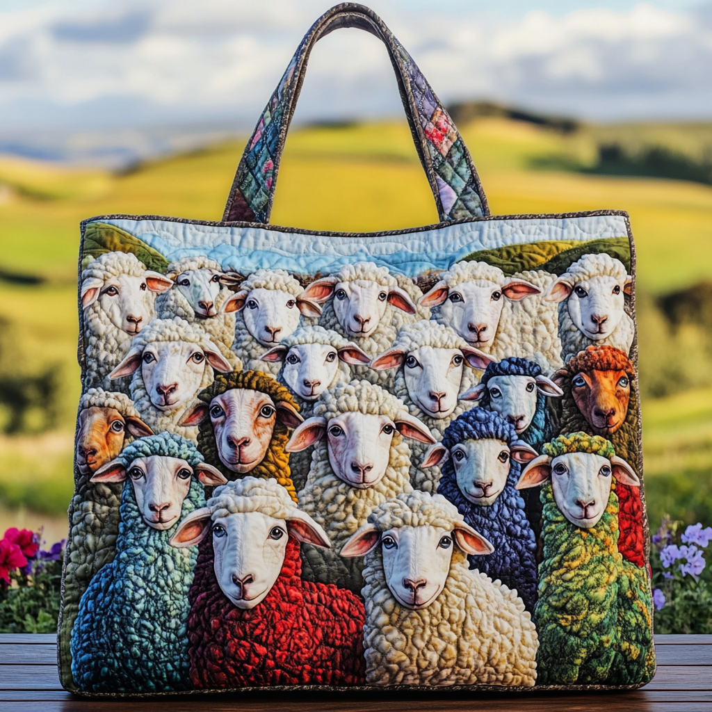 Sweet Sheep Quilted Tote Bag Sheep Related Presents