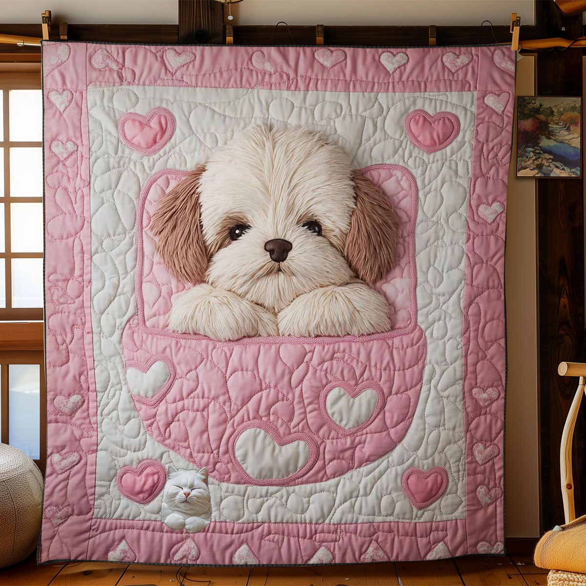 Sweet Shih Tzu Queen Size Blanket Special Gifts For Dad From Son