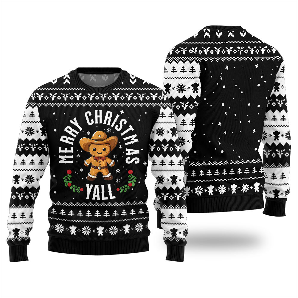 Sweet Silly Gingerbread Cookie Ugly Christmas Sweaters 2025 Trending Christmas Merch Gift 2025 Collection