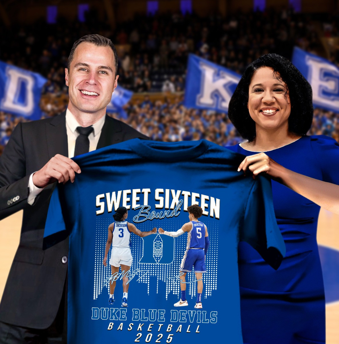 Sweet Sixteen Bound Duke Blue Devils Basketball 2025 Shirt Gifts For Duke Fans