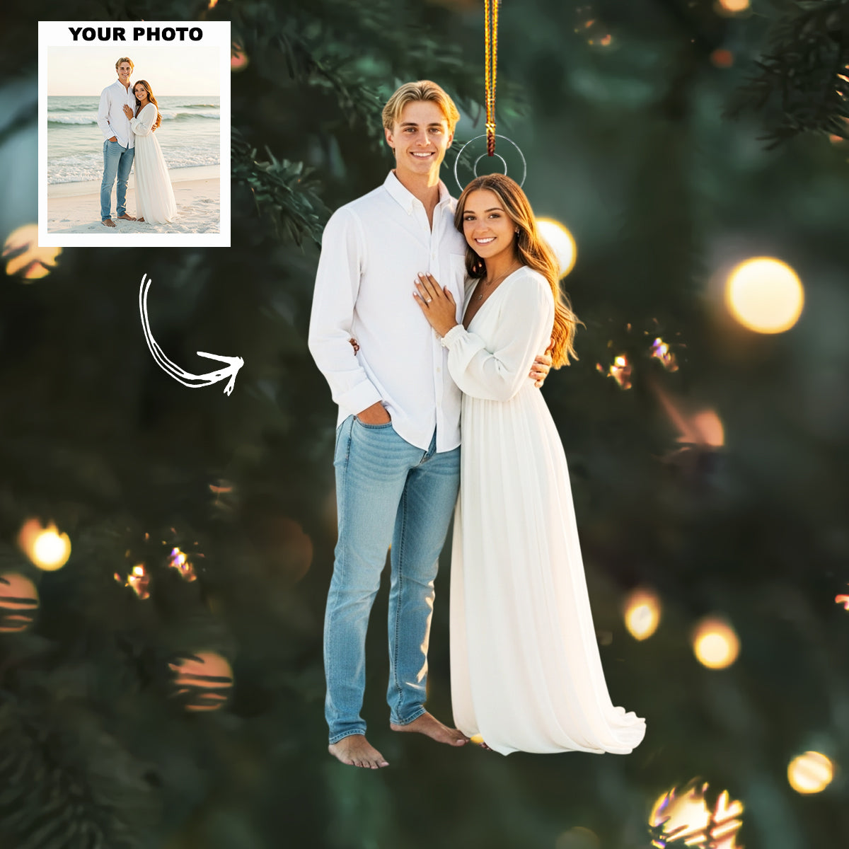 Sweet Union Personalized Photo Mica Ornament Customized Your Photo Ornament Christma