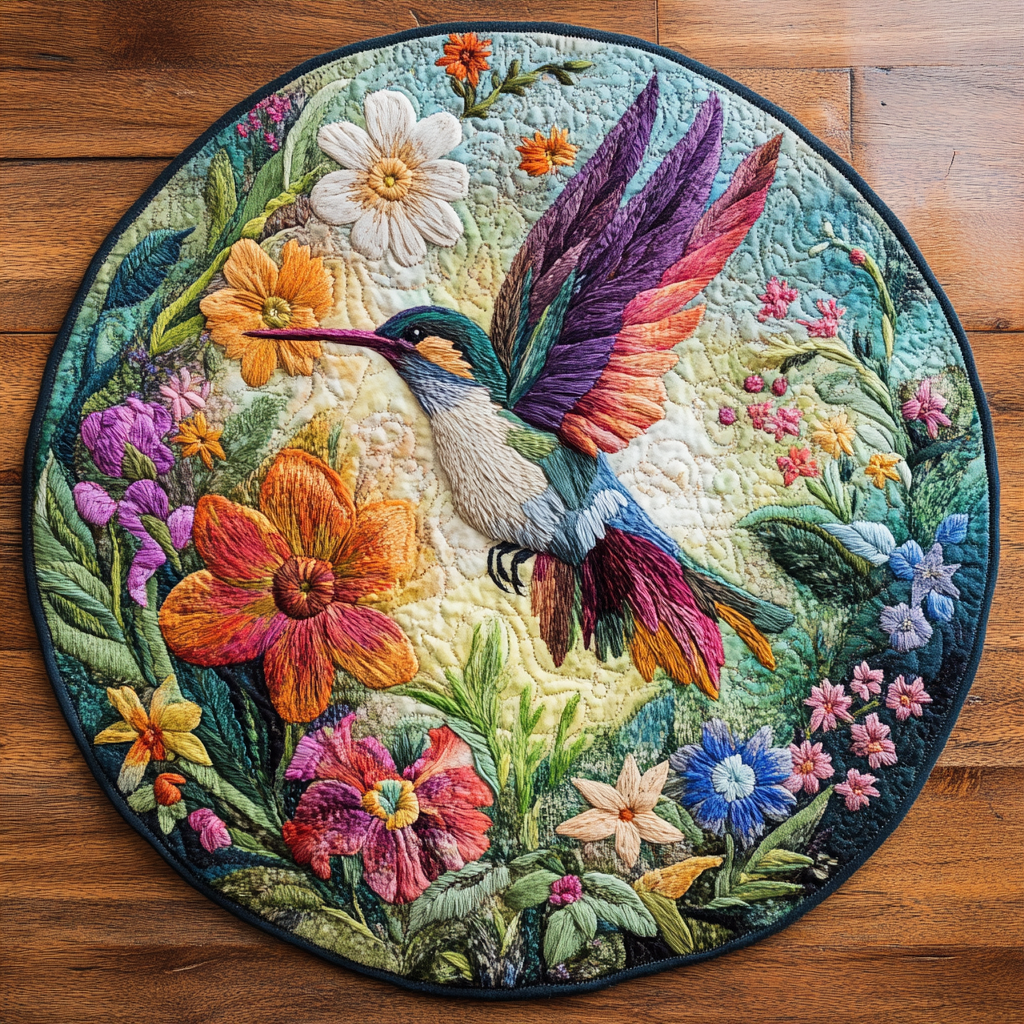 Swift Breeze Quilted Round Mat Entryway Design Ideas Gifts For Hummingbird Watchers