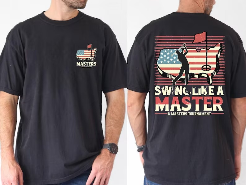Swing Like A Master T-Shirt Masters Golf Fashion Clothing Gift For Golf Fans