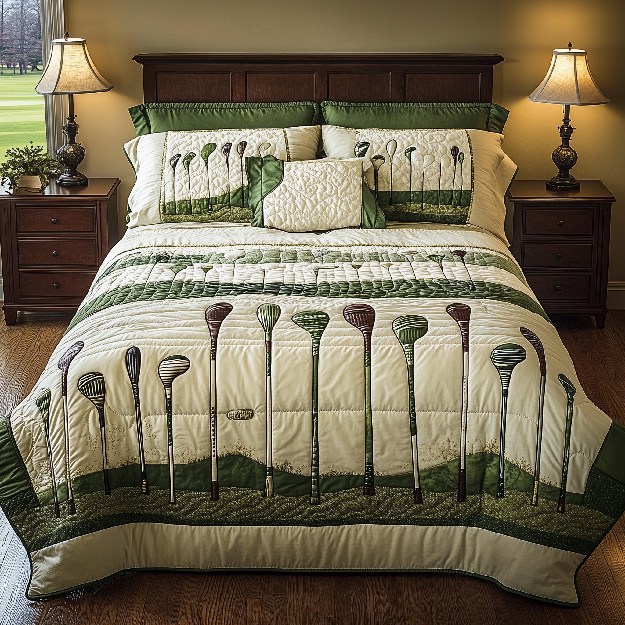 Swing Soulmates Quilted Bedding Set Duvet Cover Merchandise Perfect Gift For Golfers