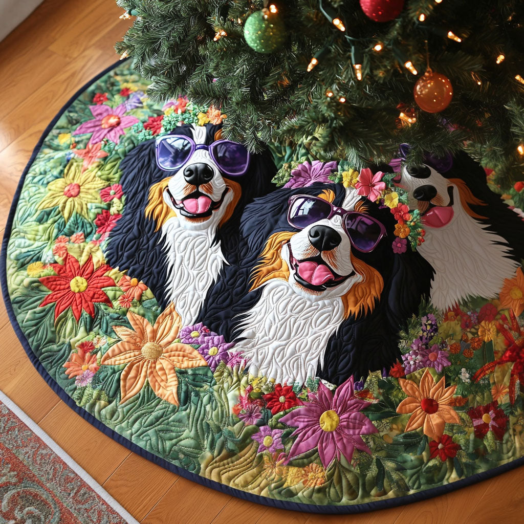 Swiss Meadows Quilted Christmas Tree Skirt Xmas Under-Tree Decoration
