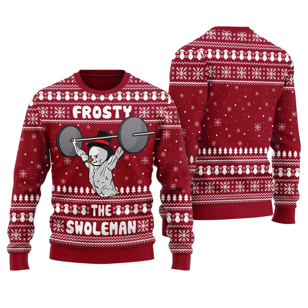 Swoleman Frosty Ugly Sweater For Women Perfect Gift Sweater for Friends and Family