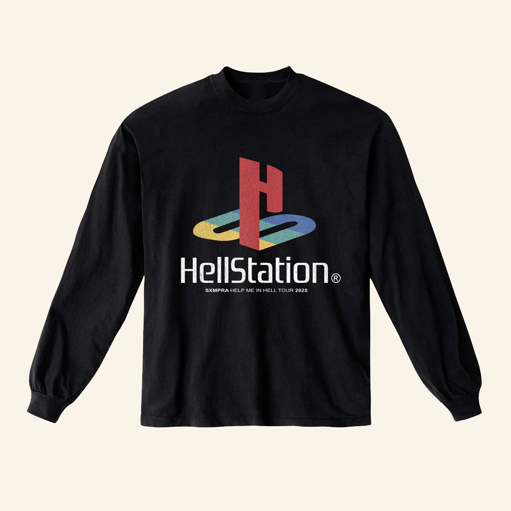 Sxmpra Merch Hellstation Long Sleeve T-Shirt Christmas Presents For Him Sxmpra Merch Hellstation Long Sleeve T-Shirt Christmas Presents For Him