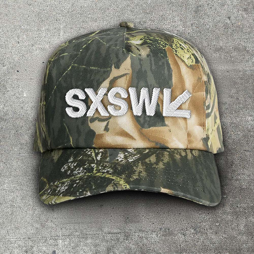 SXSW Camo Tree Baseball Cap South By Southwest 2026 Festival Austin Texas Outdoor Merch Best Gift Ideas