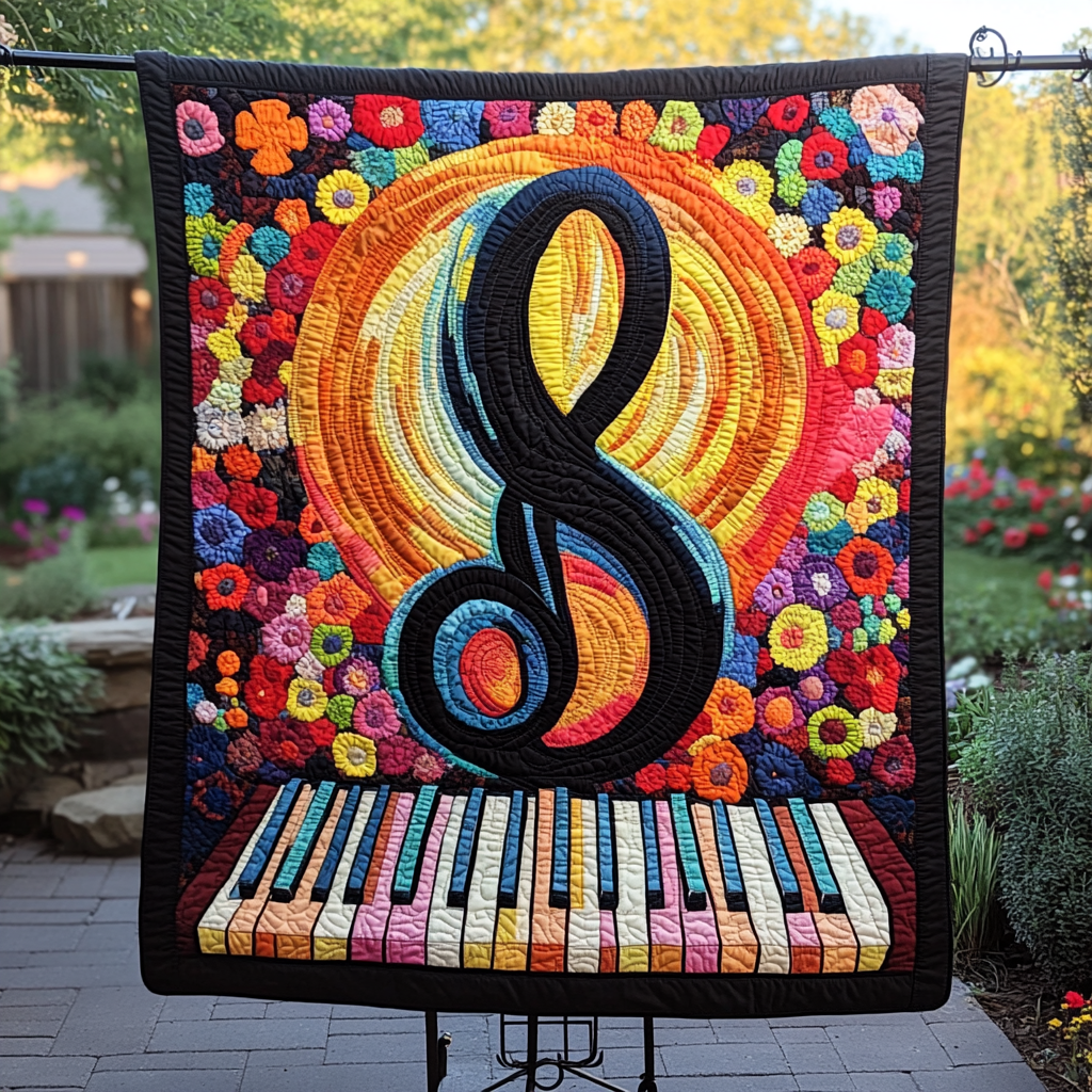 Symphony in Motion Quilted Blanket Gift Ideas For Music Lovers