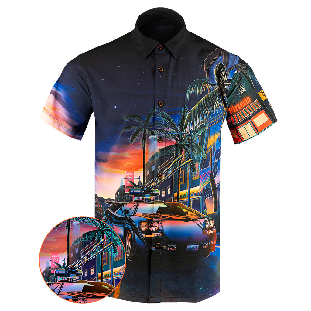 Synthwave V2 Button Down Shirt Hawaiian Tactical Button Down Birthday Gift Ideas For Him Synthwave V2 Button Down Shirt Hawaiian Tactical Button Down Birthday Gift Ideas For Him