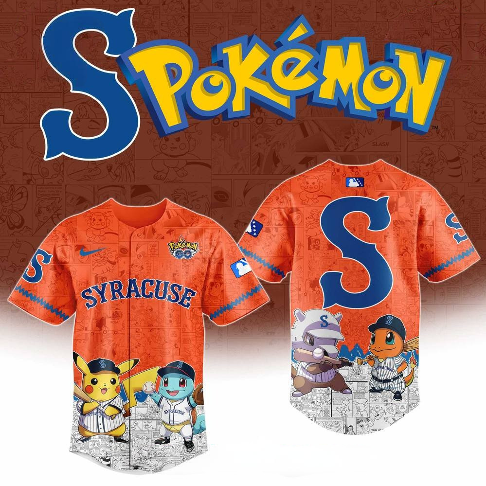 Syracuse Mets x Pokemon Go Special Baseball Jersey Baseball Enthusiast Gifts
