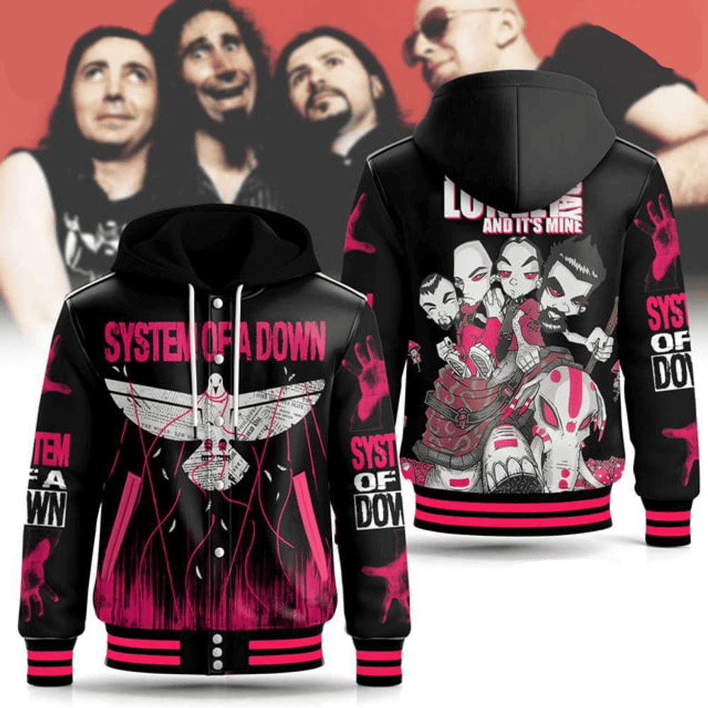 System Of A Down Hooded Varsity Jacket System Of A Down Merch Dad Gifts For Father's Day 2025 System Of A Down Hooded Varsity Jacket System Of A Down Merch Dad Gifts For Father's Day 2025