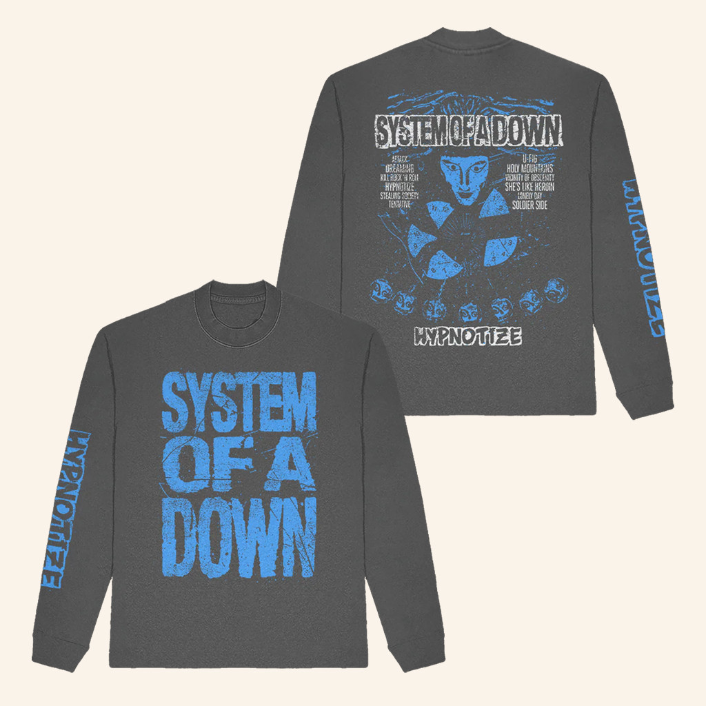 System Of A Down Merch Hypnotize Tracklist Long Sleeve T-Shirt Gifts For Band Fans System Of A Down Merch Hypnotize Tracklist Long Sleeve T-Shirt Gifts For Band Fans