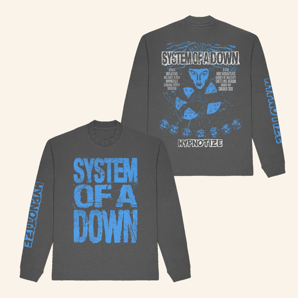 System Of A Down Merch Hypnotize Tracklist Long Sleeve T-Shirt Gifts For Brother
