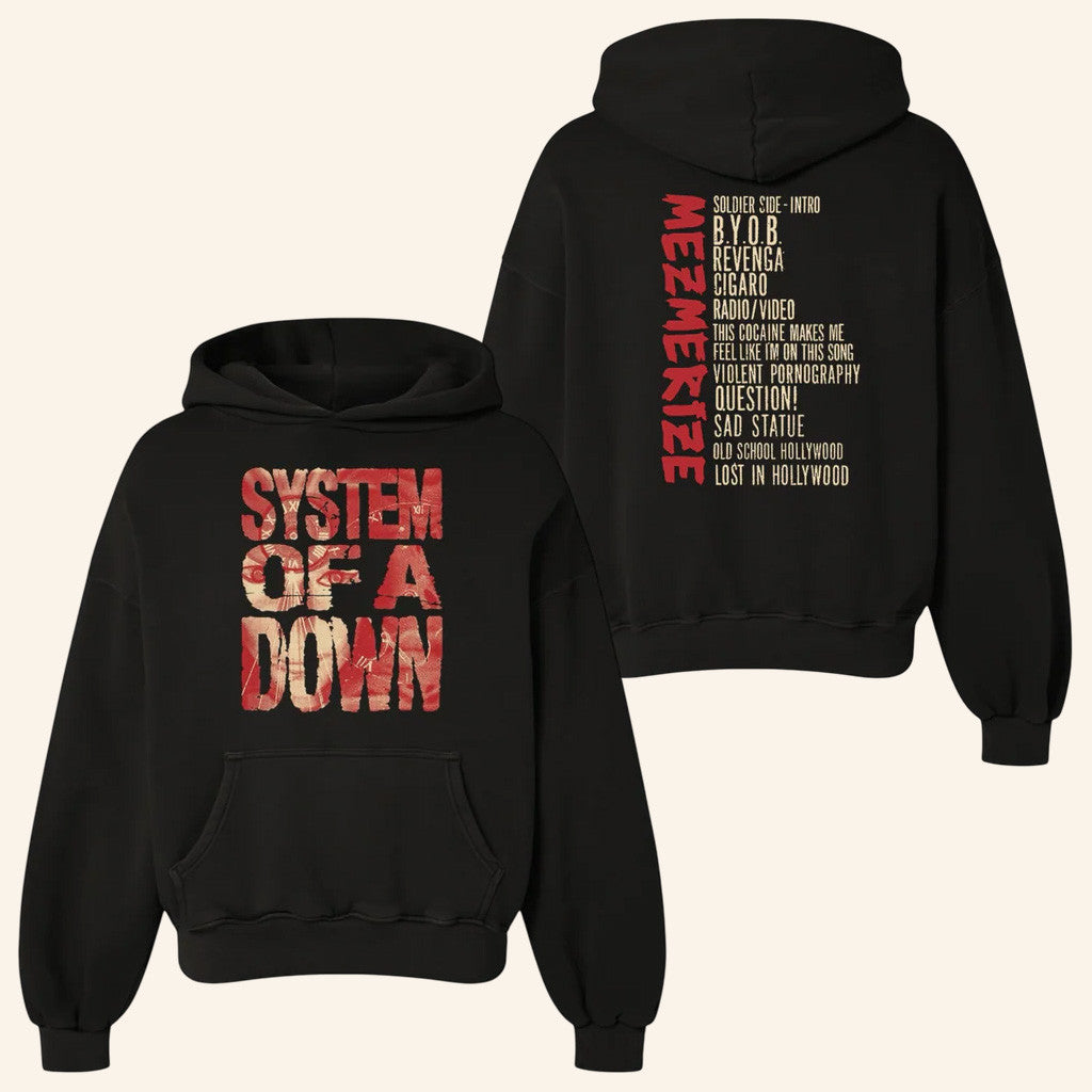 System Of A Down Merch Tour 2025 Mezmerize Tracklist Hoodie Gifts For Friends System Of A Down Merch Tour 2025 Mezmerize Tracklist Hoodie Gifts For Friends