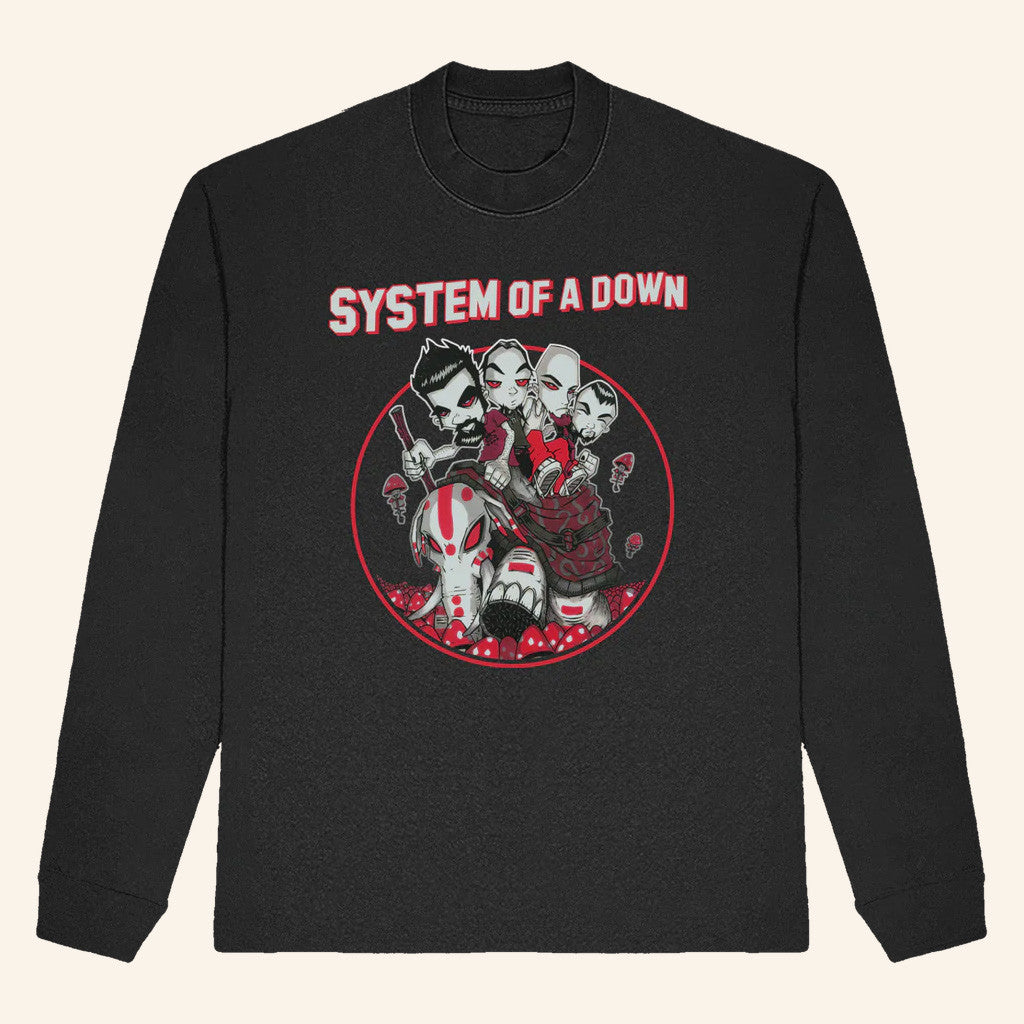 System Of A Down Merch Tour 2025 Mushroom People Long Sleeve Shirt Gifts For Besties System Of A Down Merch Tour 2025 Mushroom People Long Sleeve Shirt Gifts For Besties