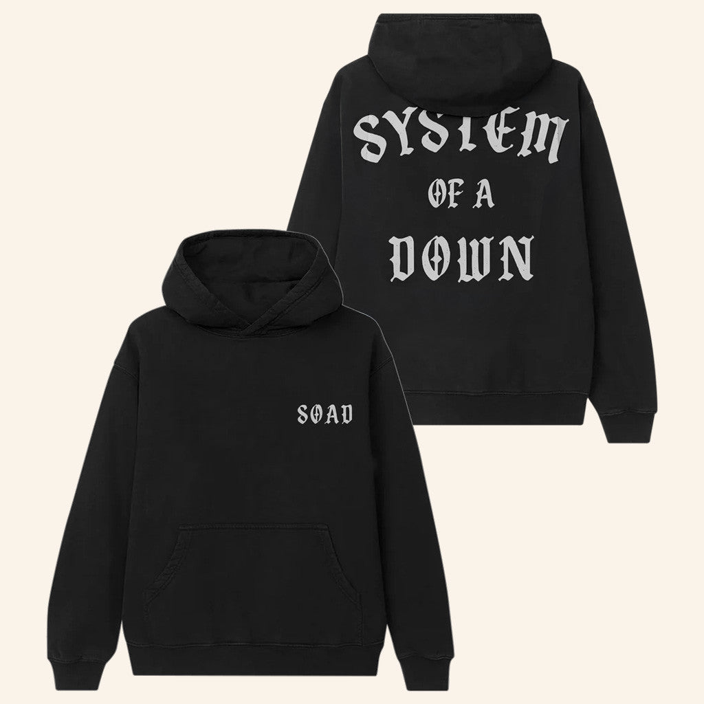 System Of A Down Merch Tour 2025 Old English Hoodie Good Gifts For Boyfriend