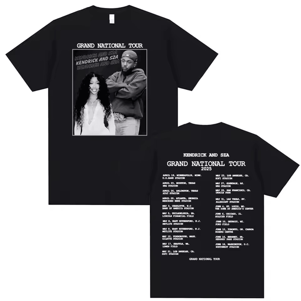 SZA And Kendrick Merch Album T-Shirt Grand National Tour 2025 SZA & Kendrick Lamar Concert