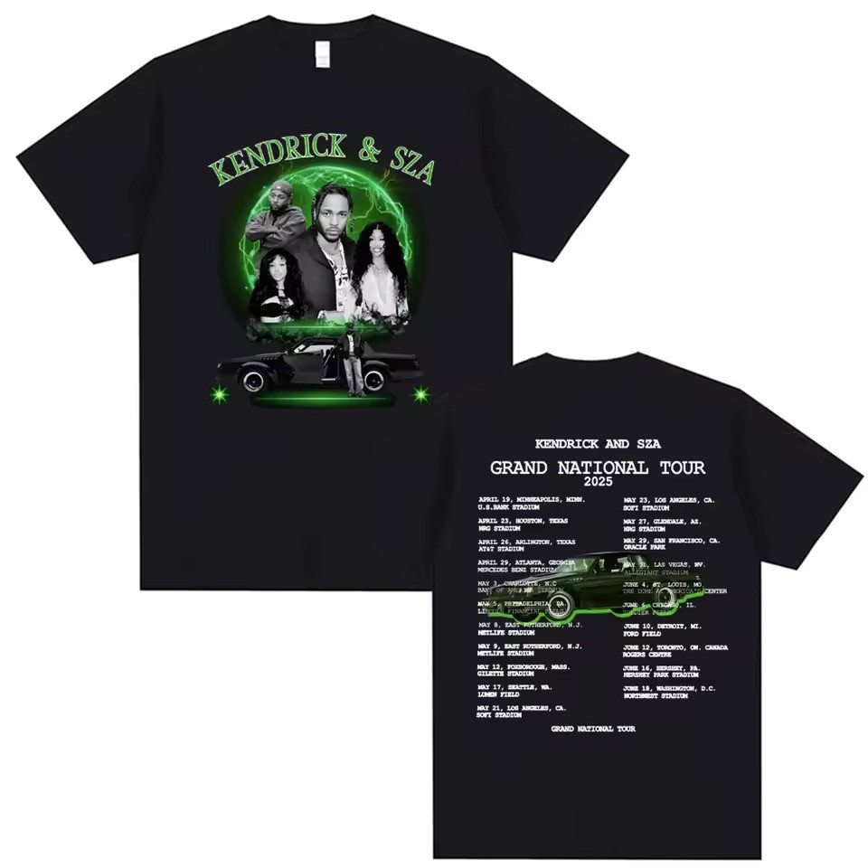 Sza And Kendrick Tour Merch T-Shirt 2025 SZA Kendrick GNX Grand National Tour Merch Apparel