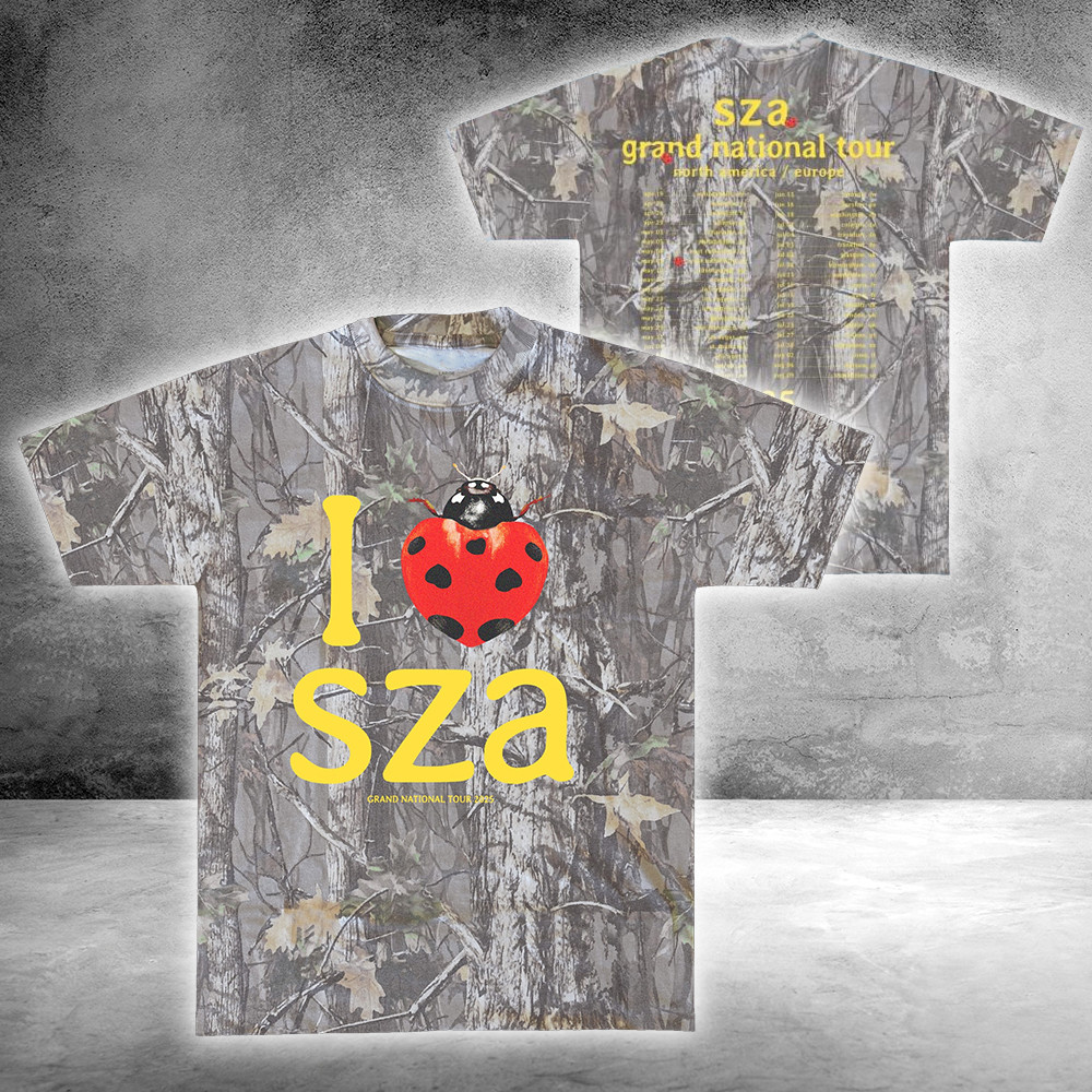 SZA I Love SZA Camo T-Shirt SZA Merch Gift Ideas For Music Lovers